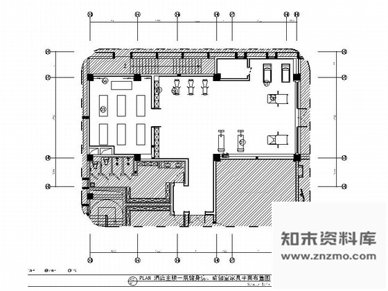 施工图西藏时尚五星级酒店健身瑜伽室装修施工图含效果图