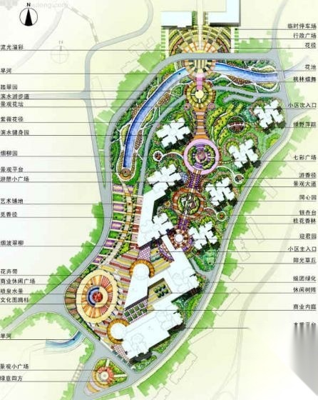 [重庆]某大型小区环境景观方案设计 居住区景观