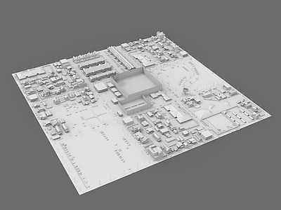 现代简模鸟瞰图规划