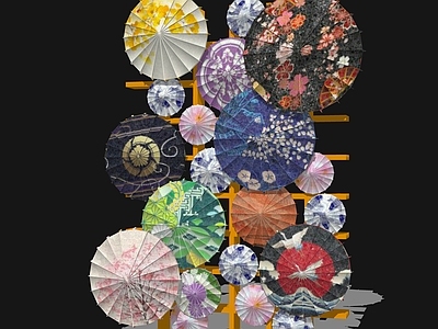 中式油纸伞 雨伞 纸伞架