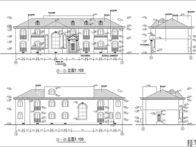 私家别墅建筑 施工图
