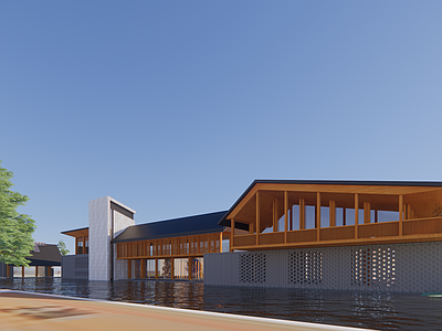 新中式展览馆建筑