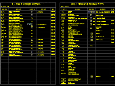 设计公司专用机电图例规范表 图库