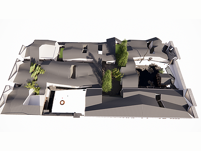 新中式展览馆建筑