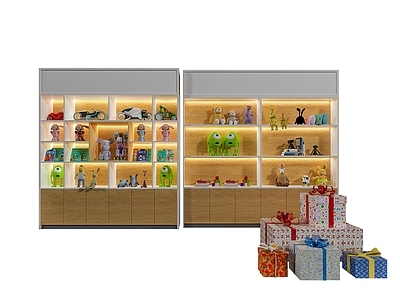 现代礼物展示柜 娃娃 礼品柜 礼品 游乐厅 礼品兑换 展具