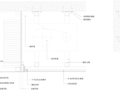 防火卷帘推拉门旋转门大样 施工图 通用节点 门节点