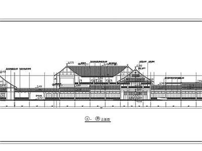 高速公路服务区三层综合楼建筑 施工图