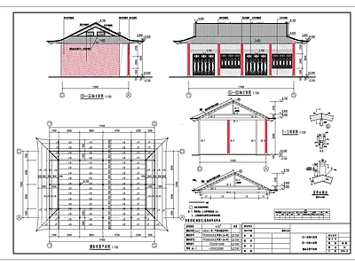 钢构寺庙 施工图 古建