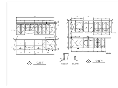 厨柜节点 施工图 柜类 家具节点详图