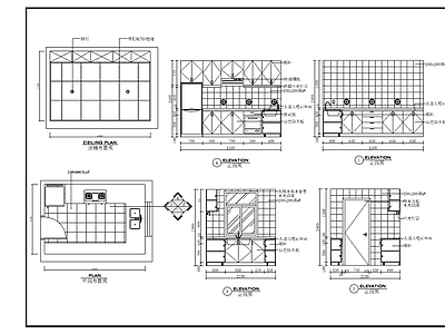 厨房橱柜12套 施工图 柜类 家具节点详图