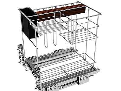 现代厨房沥水架 橱柜调味拉篮