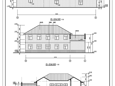 宗祠四合院自建房建筑 施工图