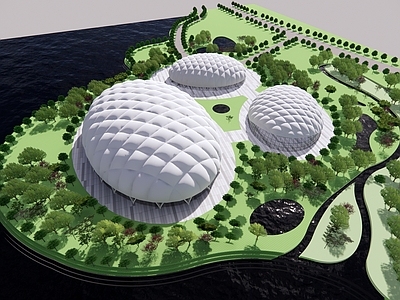 现代膜结构建筑展览馆