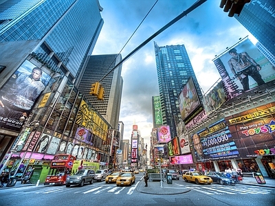 城市建筑街道外景