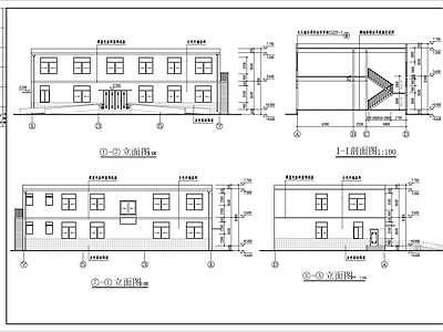 二层办公楼建筑 施工图