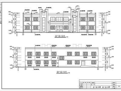 2层简欧风格办公综合楼建筑 施工图