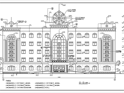 5层框架欧式轮胎厂办公楼建筑 施工图