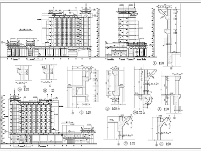 11层办公楼建筑 施工图