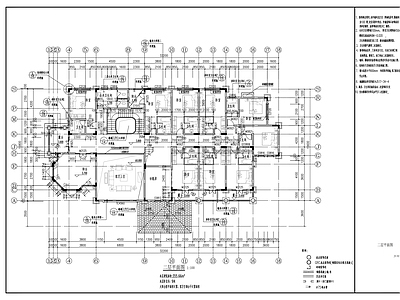 三层欧式豪宅建筑 施工图