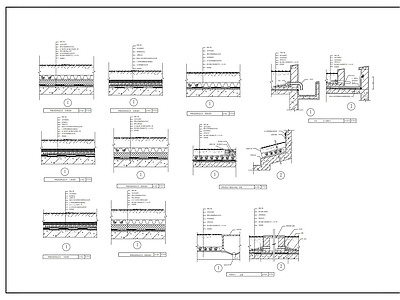 种植屋面防水节点 施工图 建筑通用节点