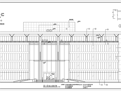 5层现代弧形办公楼建筑 施工图