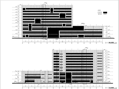 高层框架结构质检办公楼建筑 施工图