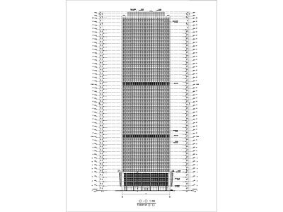 四十八层商务办公楼建筑 施工图