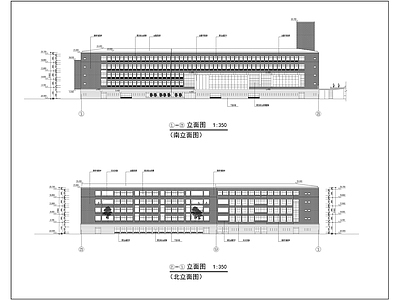 艺术楼科技楼教学楼建筑 施工图