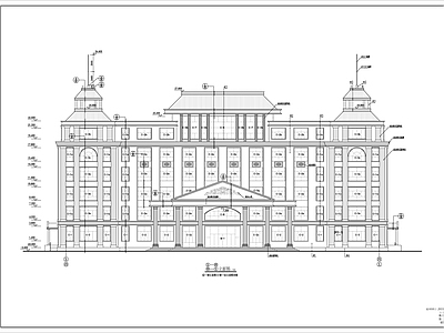 欧式办公综合楼建筑 施工图