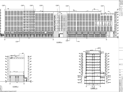 高层现代简约风格办公综合楼建筑 施工图