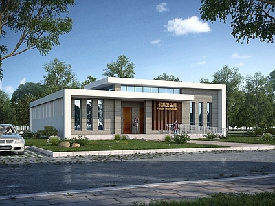 公厕建筑结构 施工图 效果图