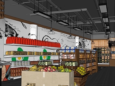 现代超市 便利店 小卖部 生活用品区
