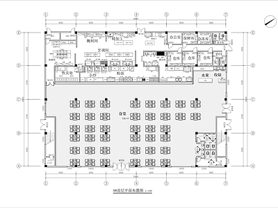 公司食堂餐厅平面布置图