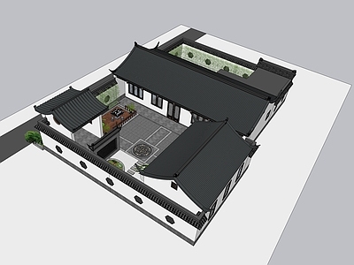 新中式四合院 民房小院