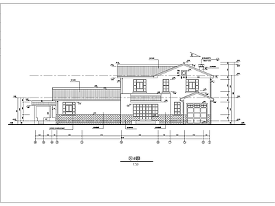 中国古典别墅建筑 施工图