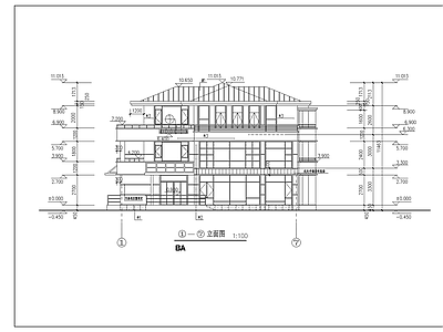 经典别墅样板建筑 施工图