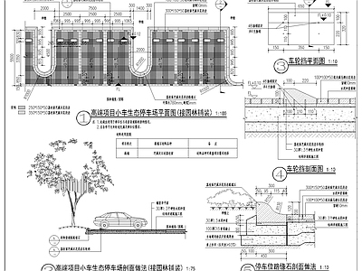 生态停车场景观 施工图 户外