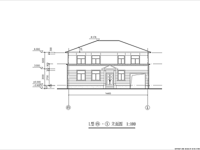 创业农庄L型别墅建筑 施工图