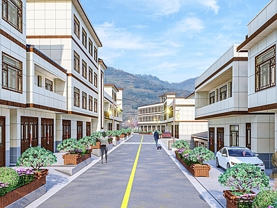 新中式乡村景观 住宅景观