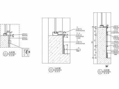 法式风格窗台石材节点 施工图 墙面节点