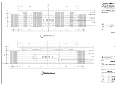 新中式廊架现代入口大门景观 施工图