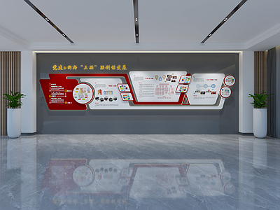 现代党建展厅 文化展厅 宣传栏