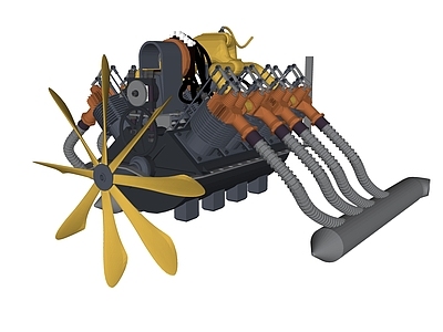 发动机 自然吸气发动机 涡轮增压发动机 8缸发动机 引擎 扇叶