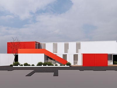 集装箱建筑 施工图 效果图