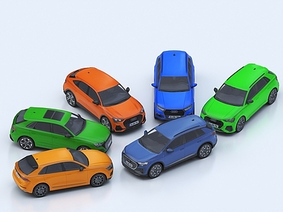 汽车 奥迪 lowpoly 简模 低面 低模 玩具车