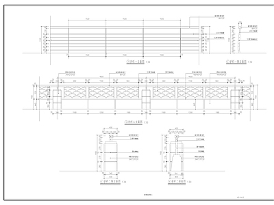 铁艺栏杆现代栏杆节点 施工图