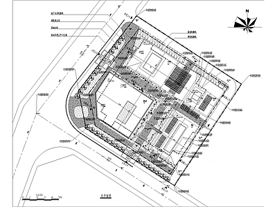 办公服务中心建筑 施工图