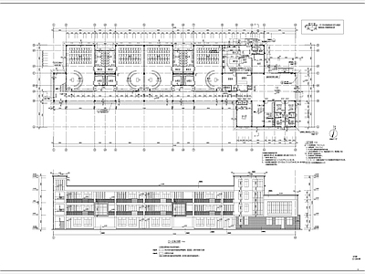 新中式风格幼儿园建筑 施工图