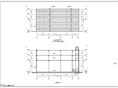 全幕墙3层工业厂房建筑 施工图 工业建筑