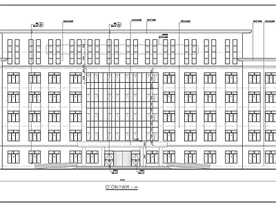 现代风格六层二类高层办公楼建筑 施工图